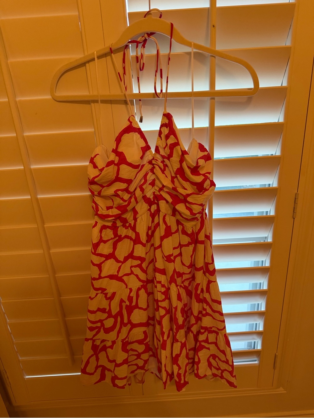 Pink and White Halter Sundress